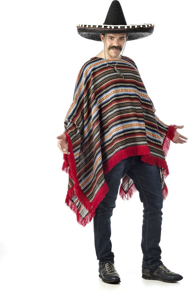 Luxe Mexicaanse Poncho Arthuro | Man | False | Carnaval kostuum | Verkleedkleding